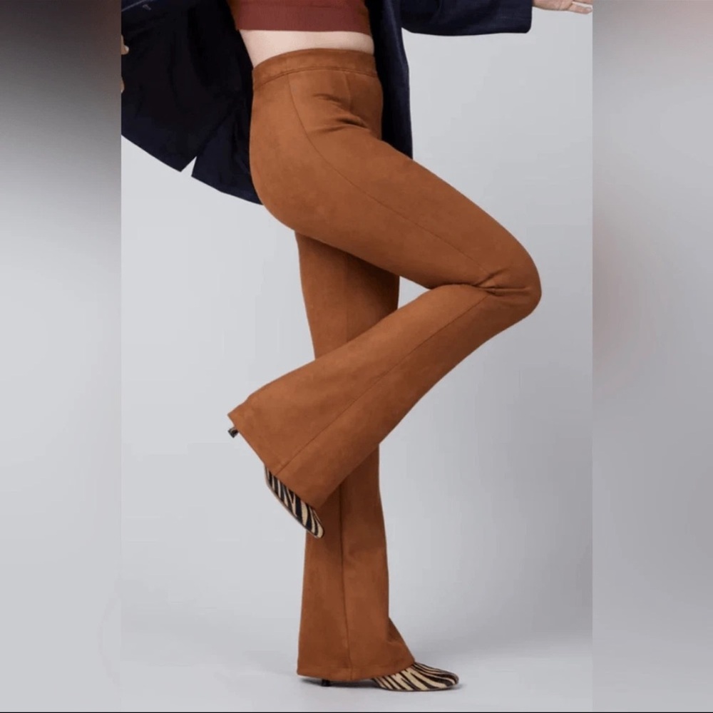 NWT Spanx Faux Suede Flare Pants - Picture 3 of 6